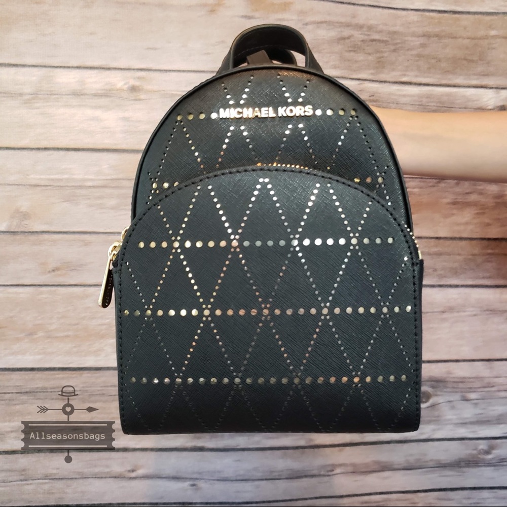 NWT Michael Kors Abbey Xs Backpack Black leather - Picture 6 of 8